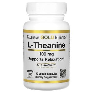 L-Theanine (AlphaWave) 100 mg, 30 Veggie Capsules, California Gold Nutrition