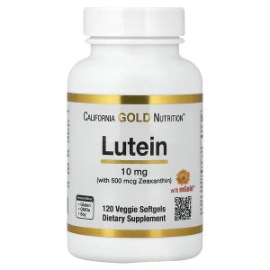 Lutein with Zeaxanthin from Marigold Extract, 10 mg / 500 mcg, 120 Veggie Softgels, California Gold Nutrition