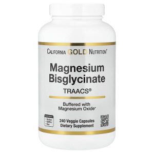 Magnesium Bisglycinate Chelate, Albion TRAACS, 100 mg, 240 Veggie Capsules, California Gold Nutrition