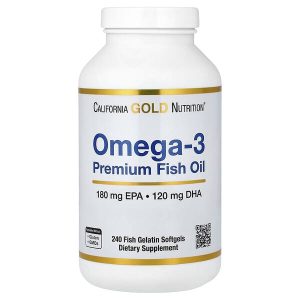 Omega-3 Premium Fish Oil, 240 Fish Gelatin Softgels, California Gold Nutrition