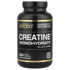 Creatine Monohydrate 750 mg, 240 Veggie Capsules, California Gold Nutrition