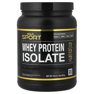 Sport Whey Protein Isolate, Unflavored, 1 lb (454 g), California Gold Nutrition