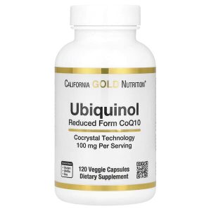 Ubiquinol Reduced Form CoQ10 100 mg, 120 Veggie Capsules, California Gold Nutrition