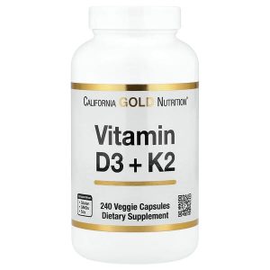 Vitamin D3 K2, 240 Veggie Capsules, California Gold Nutrition