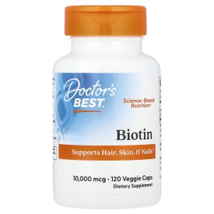 Biotin 10,000 mcg, 120 Veggie Caps, Doctor's Best