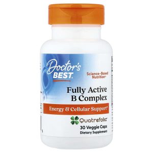 Fully Active B-Complex with Quatrefolic, 30 Veggie Caps, Doctor's Best