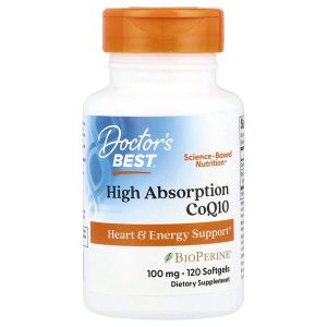 High Absorption CoQ10 100 mg, 120 Softgels, Doctor's Best