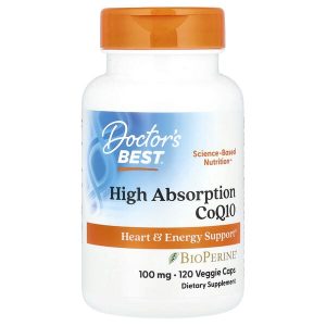 High Absorption CoQ10 with BioPerine, 100 mg, 120 Veggie Capsules, Doctor's Best