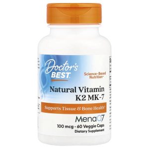 Natural Vitamin K2 MK-7 100 mcg, 60 Veggie Caps, Doctor's Best