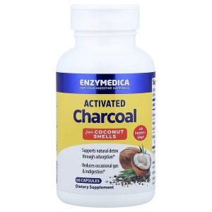 Activated Charcoal, 60 Capsules, Enzymedica