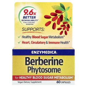 Berberine Phytosome (275 mg per Capsule), 60 Capsules, Enzymedica