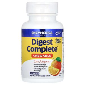 Chewable Digest Complete Orange, 30 Tablets, Enzymedica
