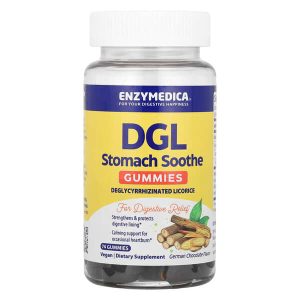 Enzymedica DGL Stomach Sooth Gummies, German Chocolate, 200 mg per Gummy, 74 Gummies