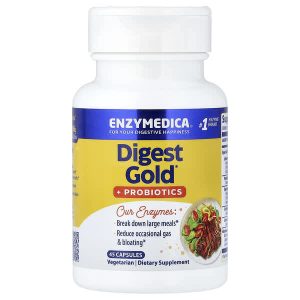 Digest Gold + Probiotics, 45 Capsules, Enzymedica