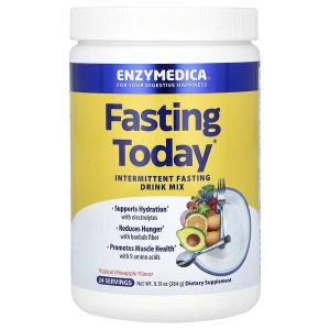 Fasting Today Intermittent Fasting Drink Mix, Tropical Pineapple, 9.31 oz (264 g), Enzymedica