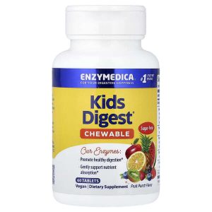 Kids Digest Fruit Punch, 60 Chewable Tablets, Enzymedica