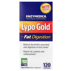 Lypo Gold for Fat Digestion, 120 Capsules,