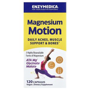 Enzymedica Magnesium Motion 40 mg, 120 Capsules