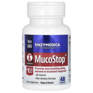 Mucostop, 48 Capsules, Enzymedica