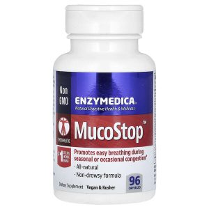 Mucostop, 96 Capsules, Enzymedica