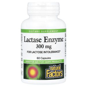 Lactase Enzyme 300 mg, 60 Capsules, Natural Factors