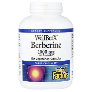 Berberine 500 mg, 120 Vegetarian Capsules, Natural Factors WellBetx