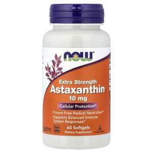 Astaxanthin 10 mg, 60 Softgels, Now Foods