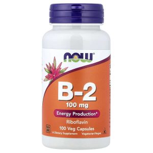 B-2 100 mg, 100 Veg Capsules, Now Foods
