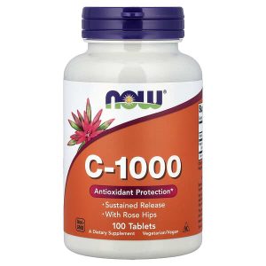C-1000 with Rose Hips, 100 Tablets, Now Foods