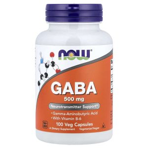 GABA 500 mg, 100 Veg Capsules, Now Foods