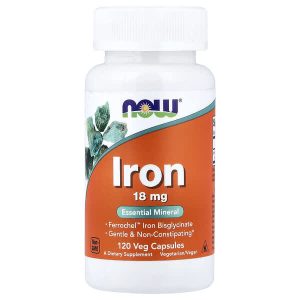 Iron 18 mg, 120 Veg Capsules, Now Foods