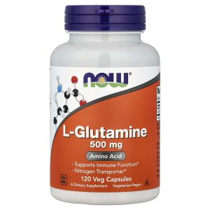 L-Glutamine 500 mg, 120 Veg Capsules, Now Foods
