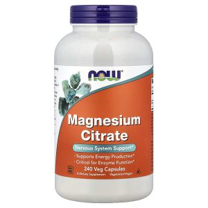 Magnesium Citrate 400 mg, 240 Veg Capsules, Now Foods