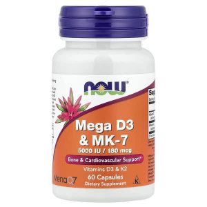 Mega D3 & MK-7, 60 Capsules, Now Foods