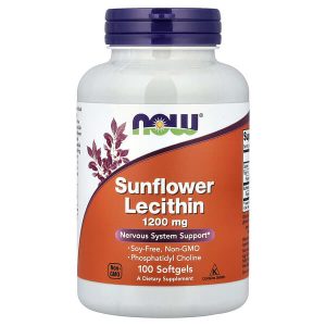 Sunflower Lecithin, 1,200 mg, 100 Softgels, Now Foods