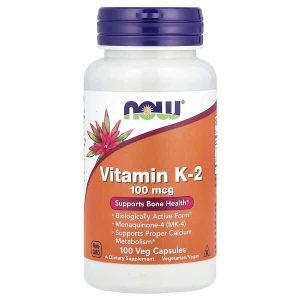 Vitamin K-2 100 mcg, 100 Veg Capsules, Now Foods