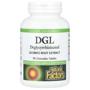 DGL Deglycyrrhizinated Licorice Root Extract 400 mg, 90 Chewable Tablets, Natural Factors